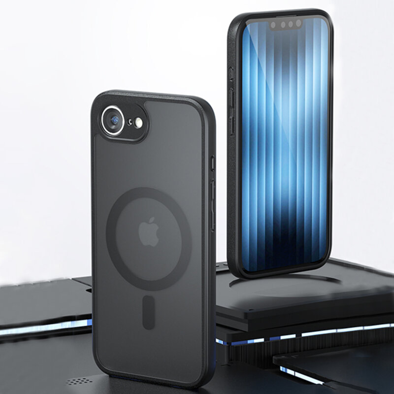 Husa iPhone 17 Techsuit PureFrost MagSafe, negru frost