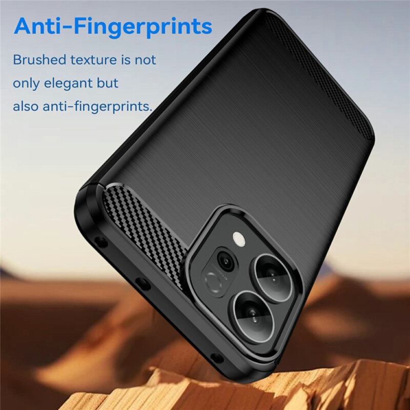 Husa Oppo Reno14 FS 5G Techsuit Carbon Silicone, negru