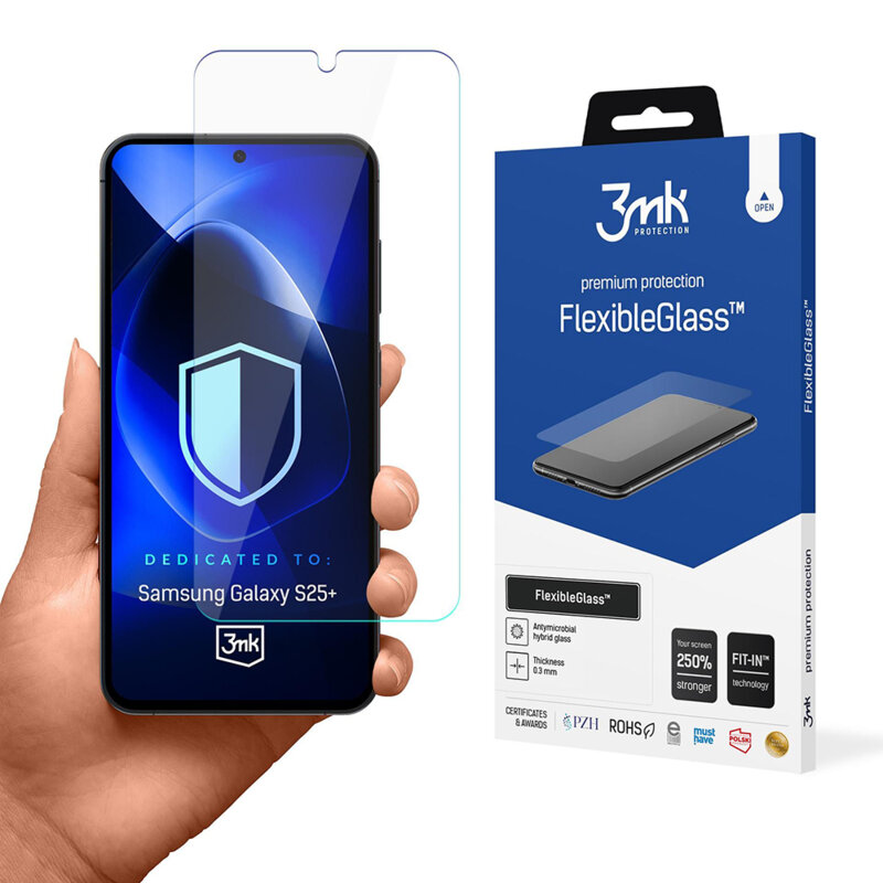 Folie Samsung Galaxy S25 Plus 3mk FlexibleGlass, transparenta