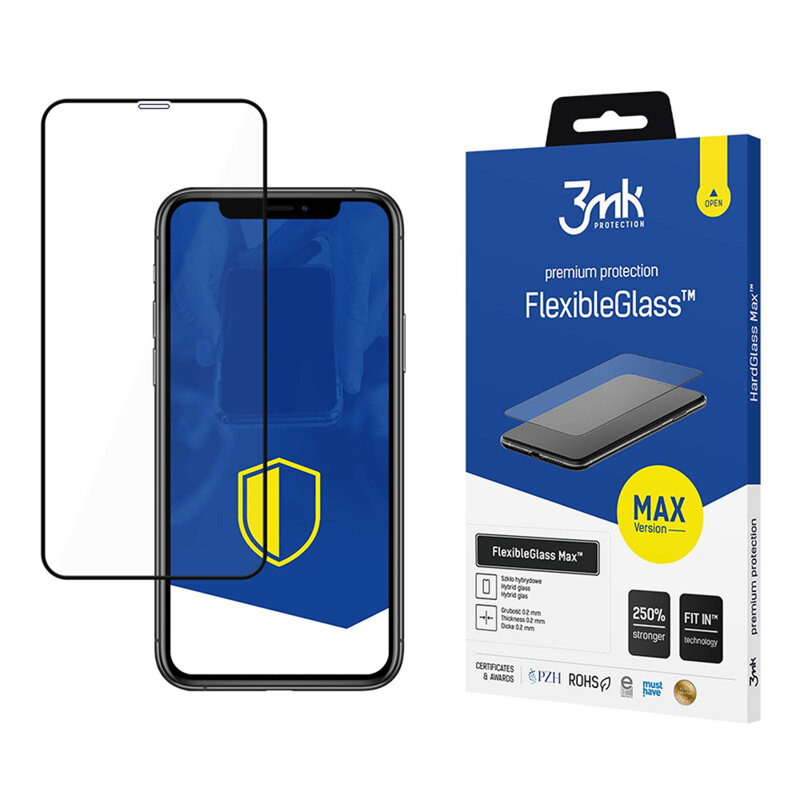 Folie iPhone 11 3mk FlexibleGlass, negru