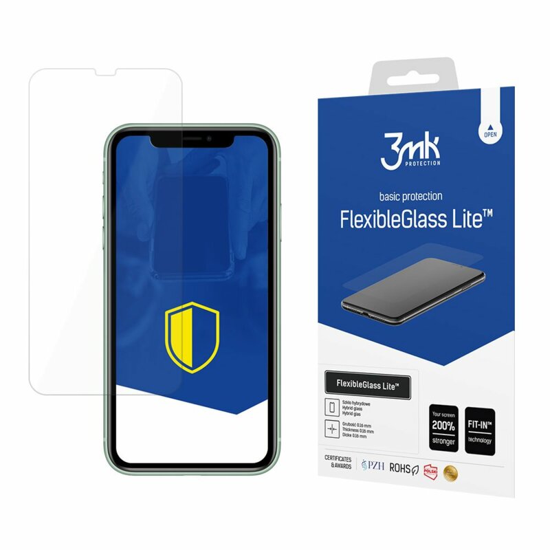 Folie iPhone 11 3mk FlexibleGlass Lite, transparenta