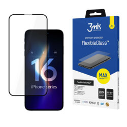 Folie iPhone 16 Pro 3mk FlexibleGlass Max, negru