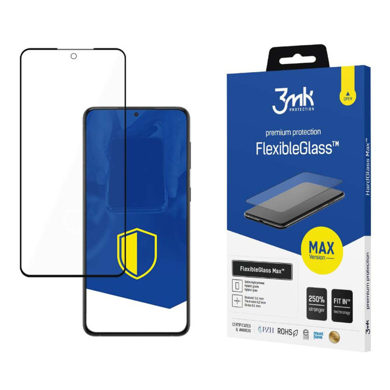 Folie Samsung Galaxy S24 3mk FlexibleGlass Max, negru