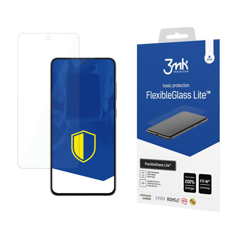 Folie Samsung Galaxy S21 FE 5G 3mk FlexibleGlass Lite, transparenta