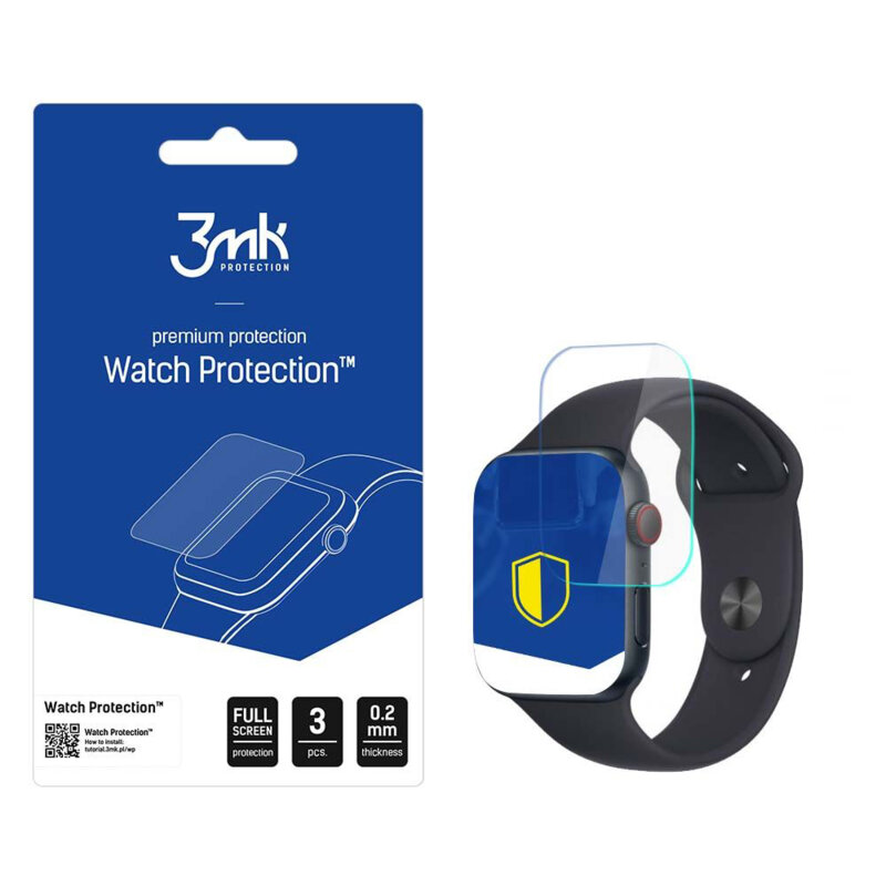 [Pachet 3x] Folie Apple Watch SE 40mm 3mk Watch Protection ARC, transparenta