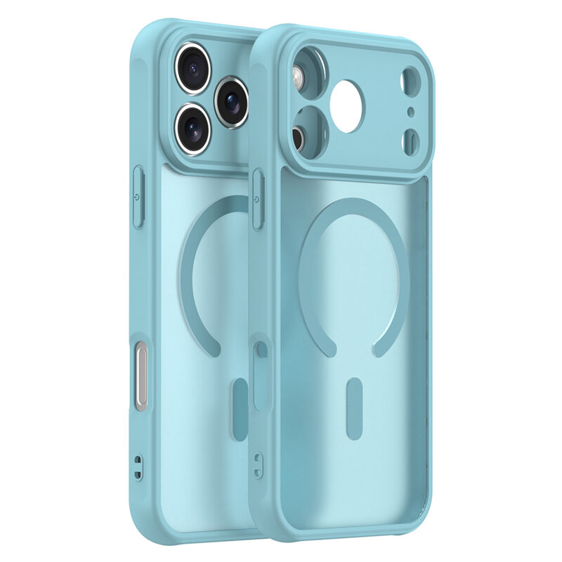 Husa iPhone 17 Pro Max Techsuit HaloFrost II MagSafe, verde menta