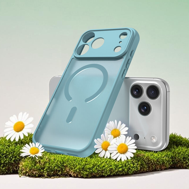 Husa iPhone 17 Pro Max Techsuit HaloFrost II MagSafe, verde menta