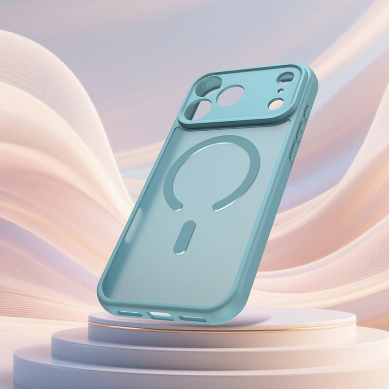 Husa iPhone 17 Pro Max Techsuit HaloFrost II MagSafe, verde menta