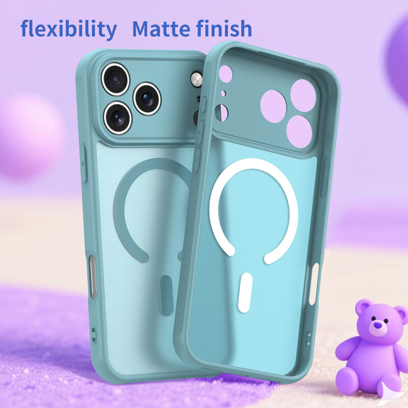 Husa iPhone 17 Pro Max Techsuit HaloFrost II MagSafe, verde menta