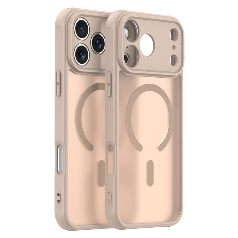 Husa iPhone 17 Pro Max Techsuit HaloFrost II MagSafe, auriu