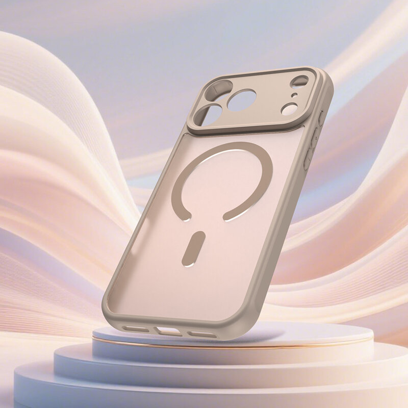 Husa iPhone 17 Pro Max Techsuit HaloFrost II MagSafe, auriu