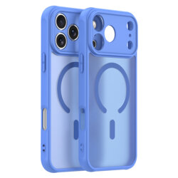 Husa iPhone 17 Pro Max Techsuit HaloFrost II MagSafe, albastru