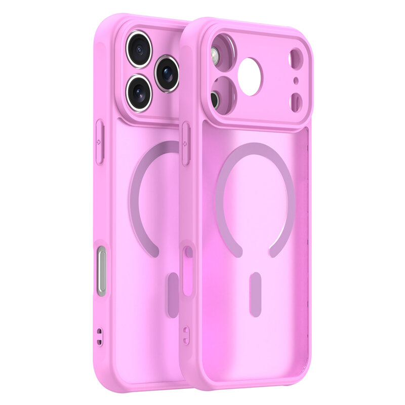 Husa iPhone 17 Pro Max Techsuit HaloFrost II MagSafe, roz