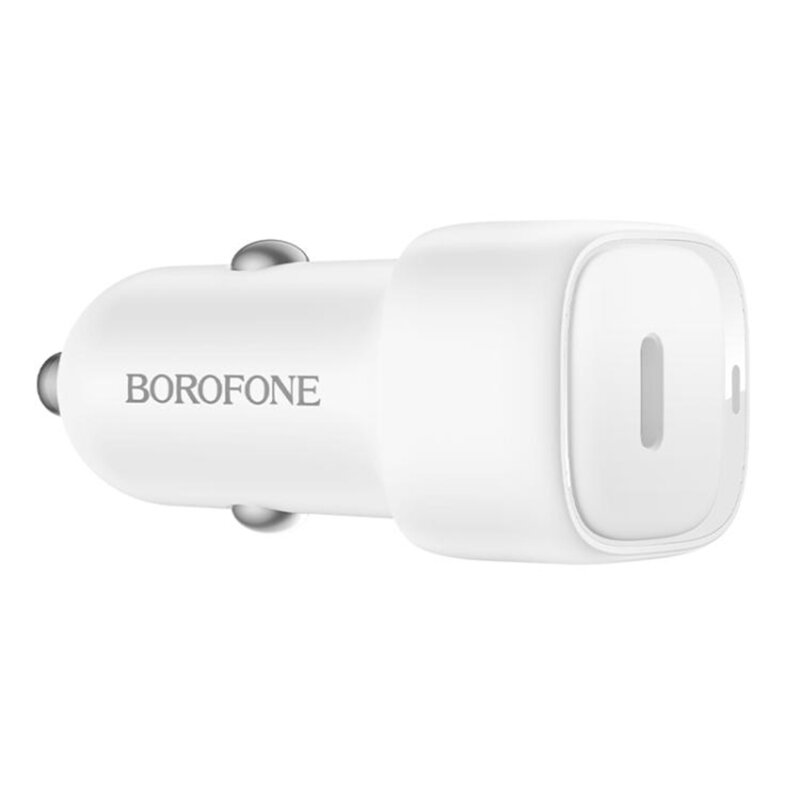 Incarcator auto Type-C single port 20W Borofone Cloud, BZ34A, alb