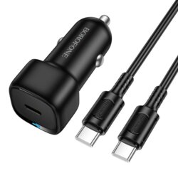 Incarcator auto USB-C PD20W + cablu, Borofone Cloud, BZ34A