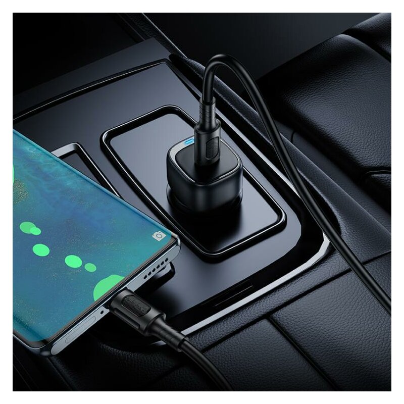 Incarcator auto USB-C PD20W + cablu, Borofone Cloud, BZ34A