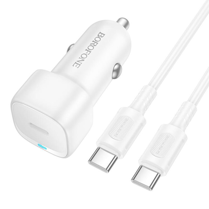 Incarcator auto USB-C PD20W + cablu, Borofone Cloud, BZ34A