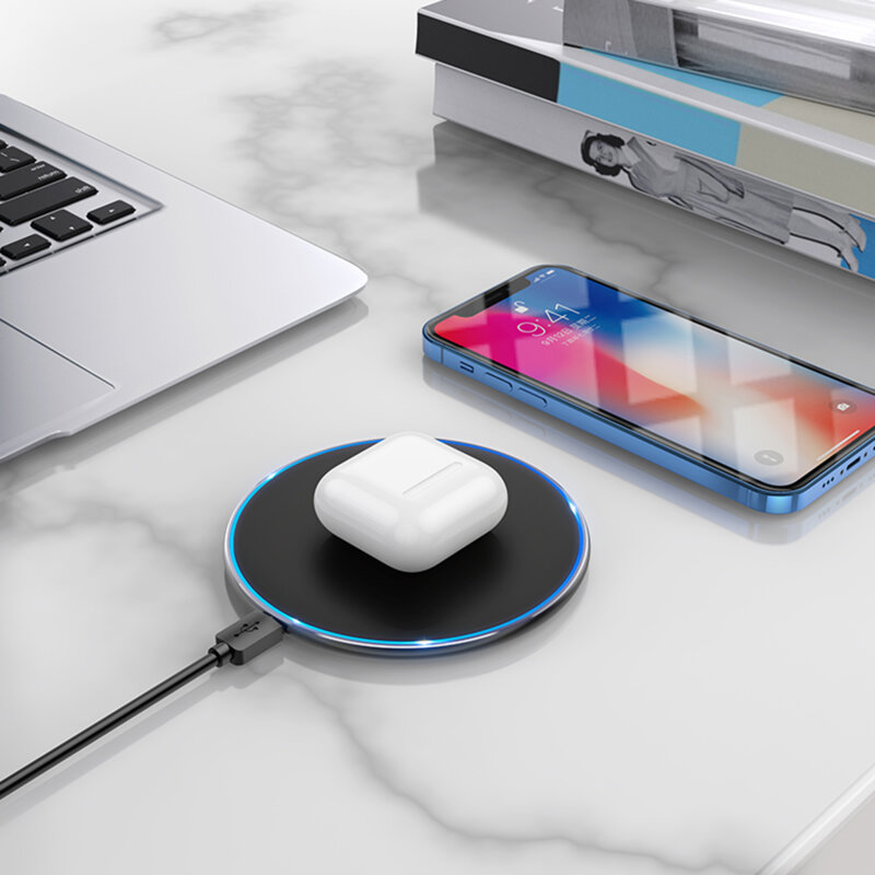 Incarcator wireless 15W + Type-C cablu, Borofone Pro, BQ3