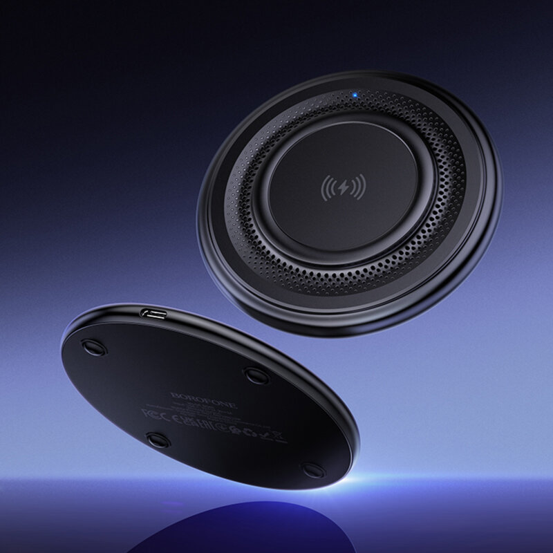 Incarcator wireless 15W + cablu Type-C, Borofone Crown, BQ40
