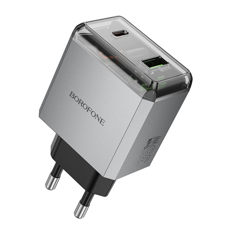 Incarcator priza dual port USB-A/C PD35W, Borofone Lena, BN20