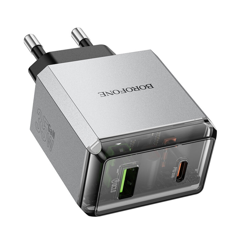 Incarcator priza dual port USB-A/C PD35W, Borofone Lena, BN20