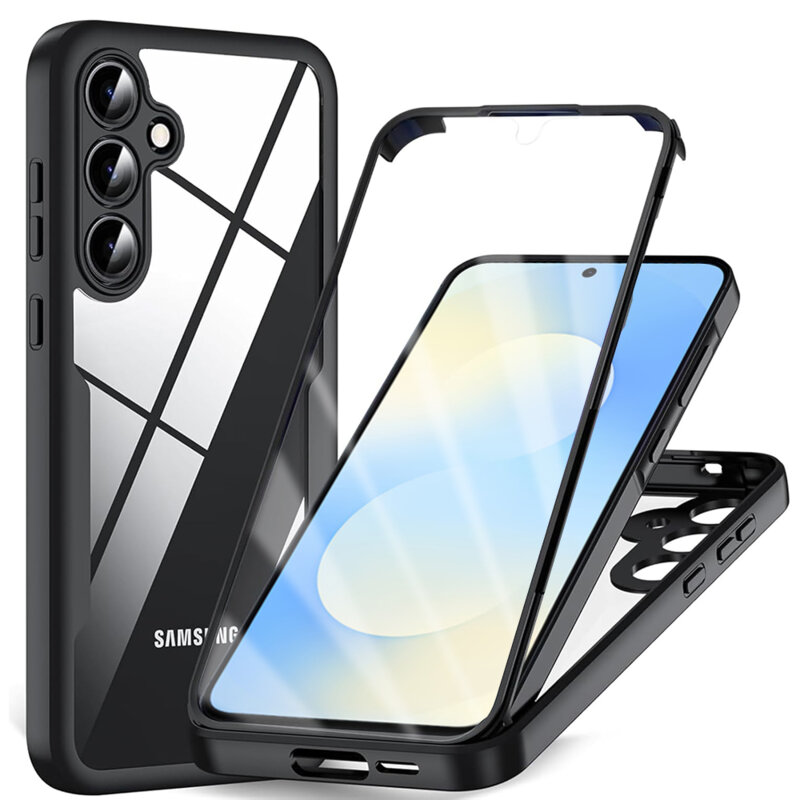 Husa 360° Samsung Galaxy S25 FE Techsuit ColorVerse, negru