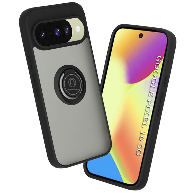 Husa Google Pixel 10 Techsuit Glinth cu inel suport stand magnetic, negru
