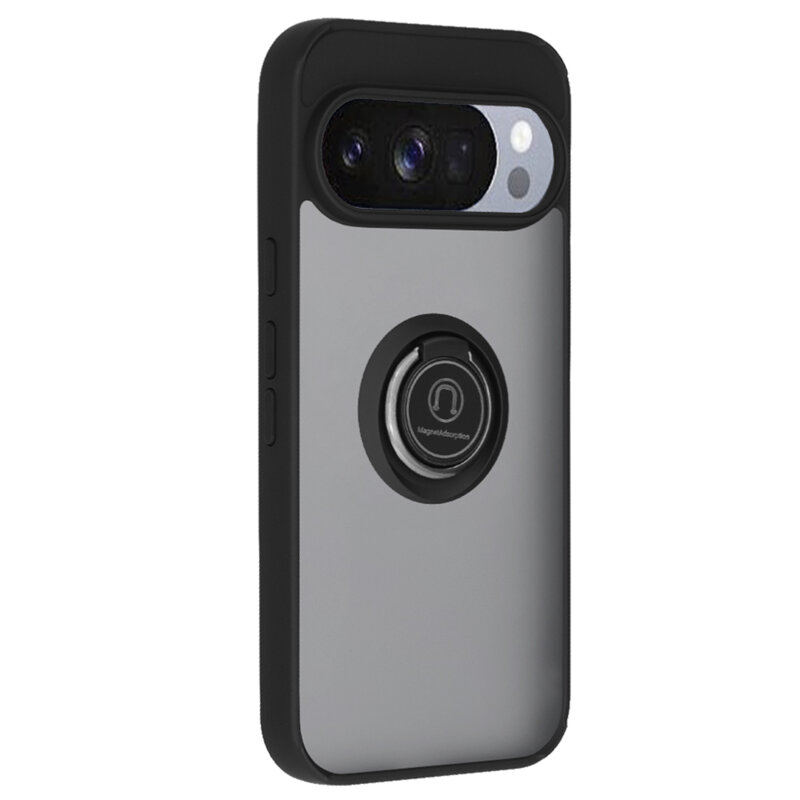 Husa Google Pixel 10 Pro Techsuit Glinth cu inel suport stand magnetic, negru