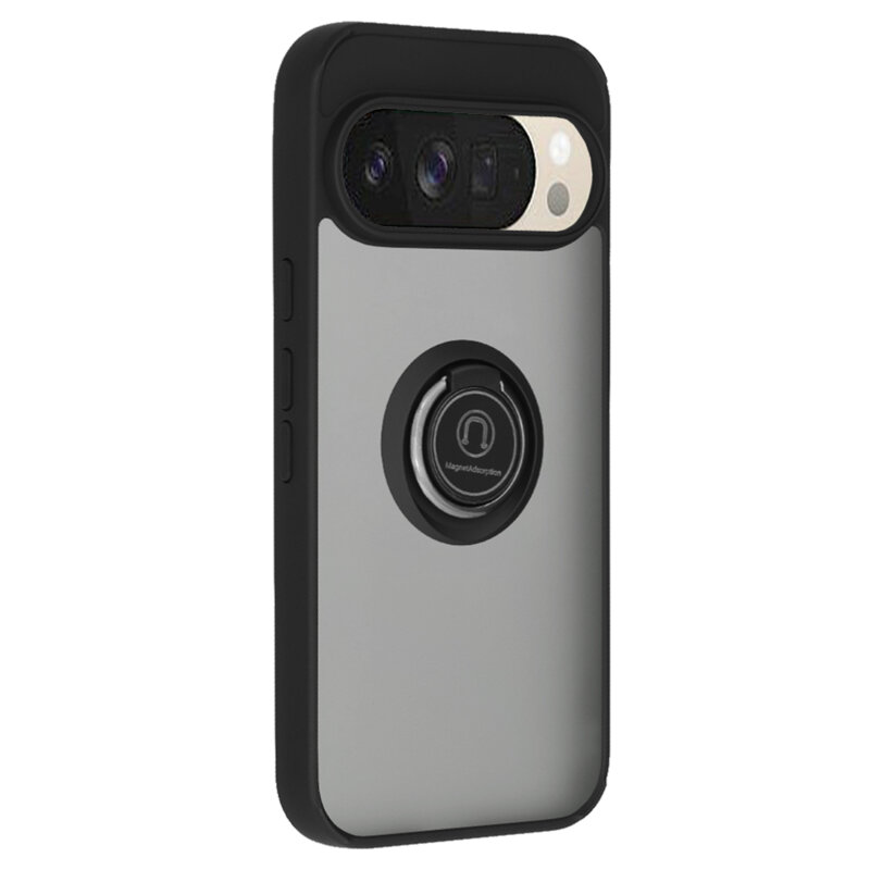 Husa Google Pixel 10 Pro XL Techsuit Glinth cu inel suport stand magnetic, negru
