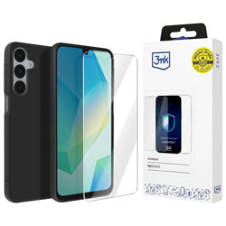 [Folie sticla + husa] Samsung Galaxy A16 5G 3mk ComfortDuo, negru mat