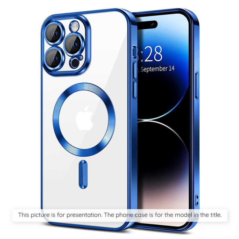 Husa premium Samsung Galaxy A07 4G Techsuit Luxury Crystal MagSafe, albastru