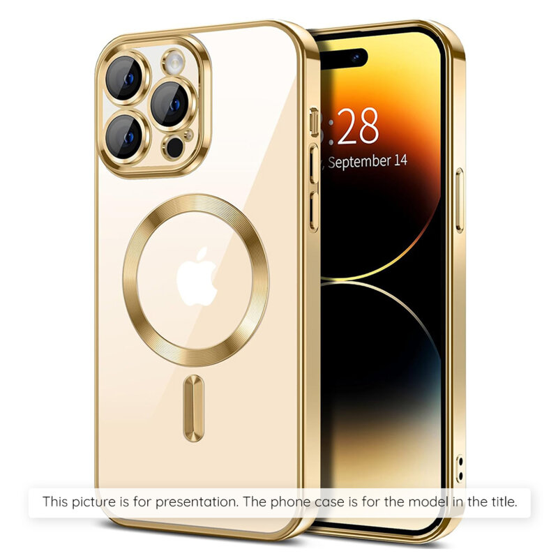 Husa premium Samsung Galaxy A07 4G Techsuit Luxury Crystal MagSafe, auriu