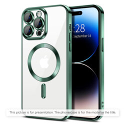 Husa premium Samsung Galaxy A07 4G Techsuit Luxury Crystal MagSafe, verde inchis