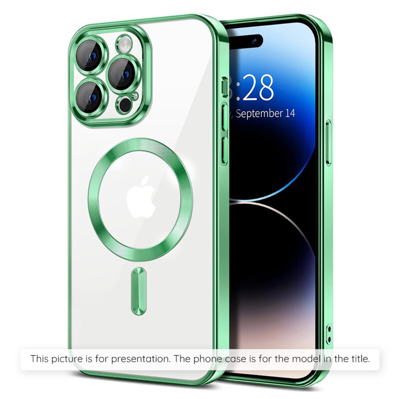 Husa premium Samsung Galaxy A07 4G Techsuit Luxury Crystal MagSafe, verde deschis
