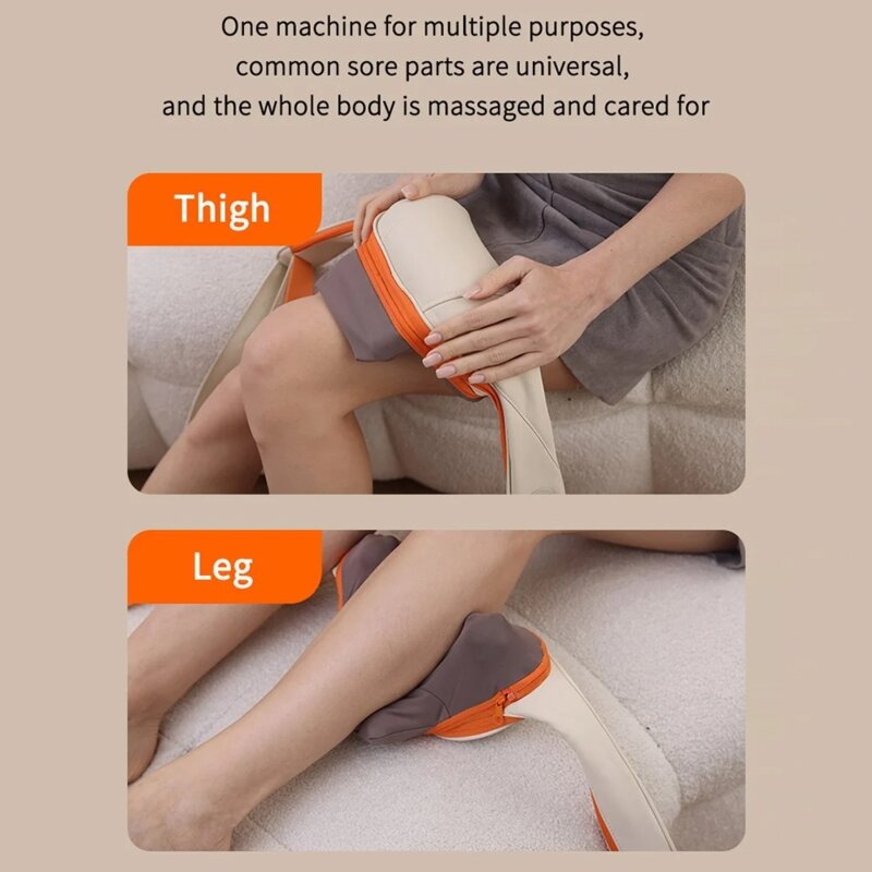 Aparat masaj pentru gat cu incalzire 2000mAh Yesido MG16, bej