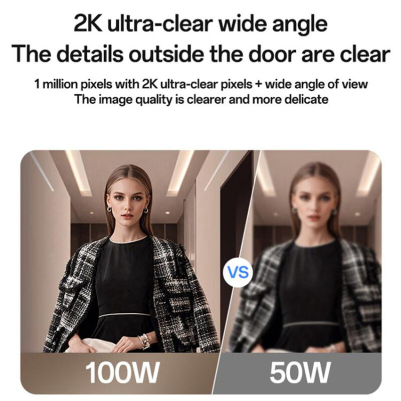 Sonerie cu camera wireless 2K Yesido, KM27, alb