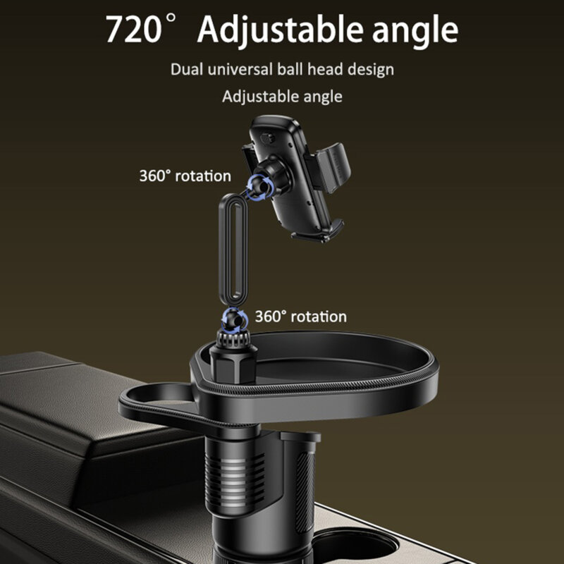Suport auto multifunctional 4in1, 720° Yesido C274, negru