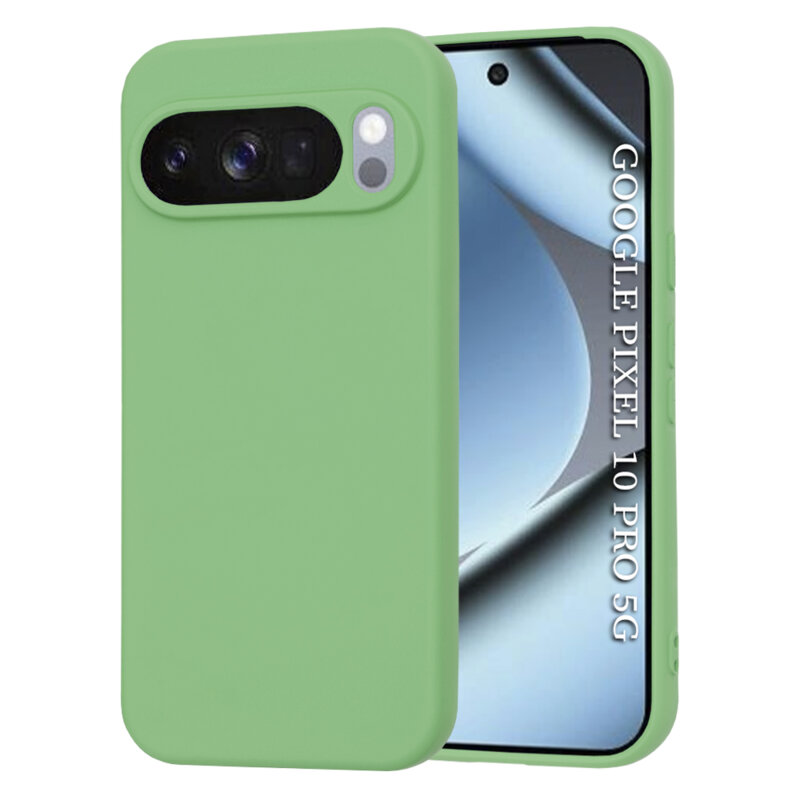 Husa silicon Google Pixel 10 Pro Techsuit SoftFlex, verde deschis