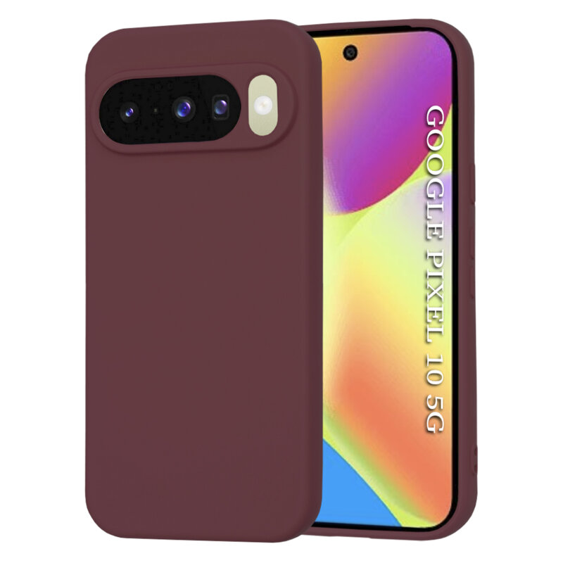 Husa silicon Google Pixel 10 Techsuit SoftFlex, bordo