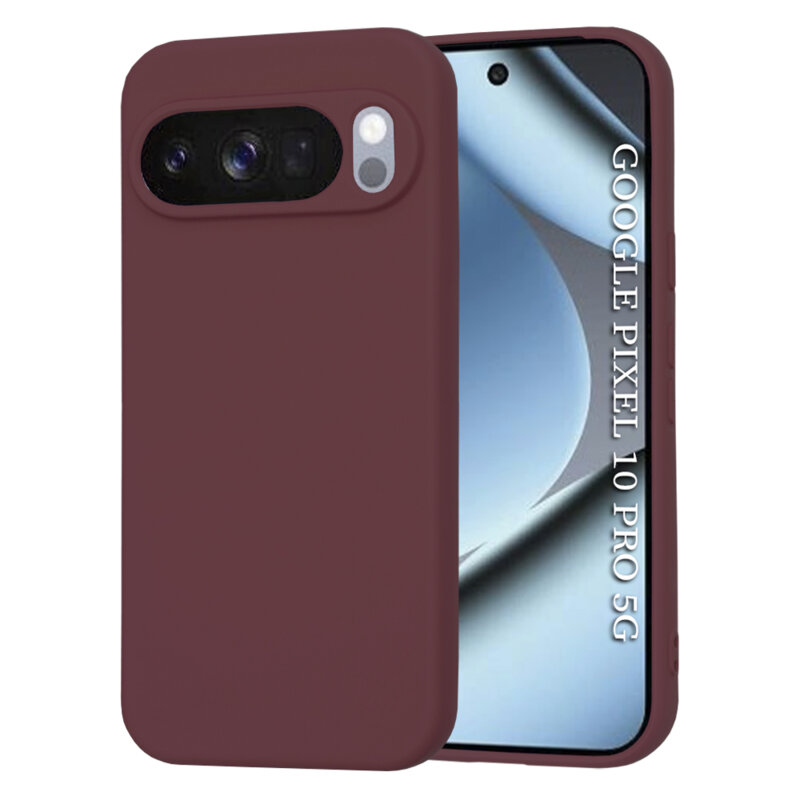 Husa silicon Google Pixel 10 Pro Techsuit SoftFlex, bordo