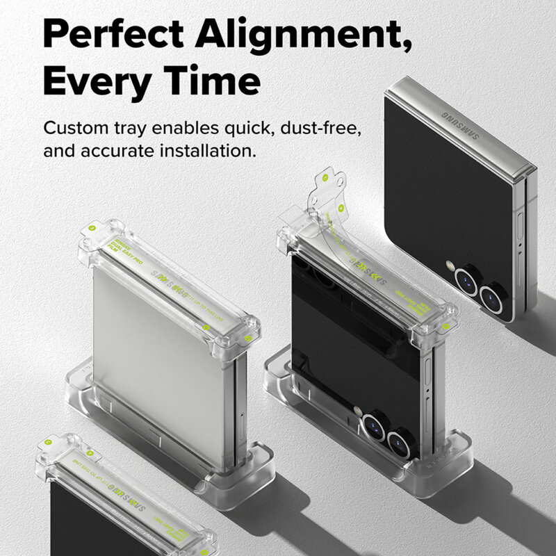 [Pachet 2x] Folie Samsung Galaxy Z Flip7 Ringke Hinge Dual Easy Pro Film, transparenta