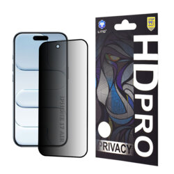 Folie sticla iPhone 17 Air Lito HD Pro Privacy, negru