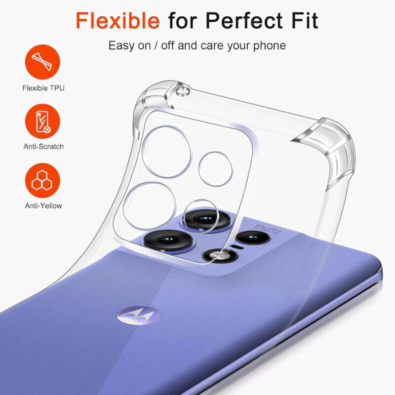 Husa Motorola Edge 60 Neo Techsuit Shockproof Clear Silicone, transparenta