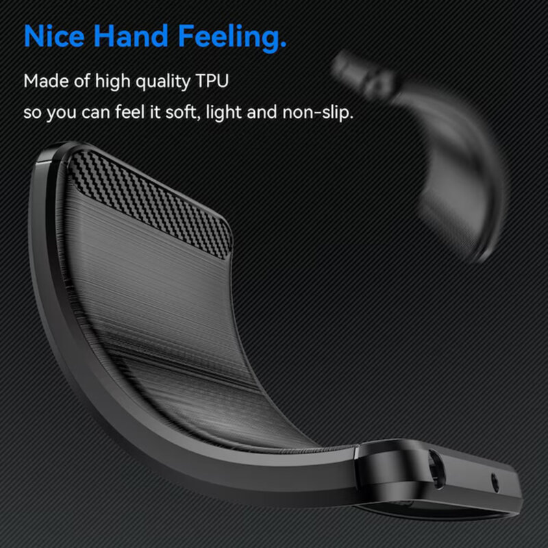 Husa Motorola Edge 60 Neo Techsuit Carbon Silicone, albastru