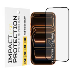 Folie sticla iPhone 17 Pro Max Techsuit ESD Glass, negru