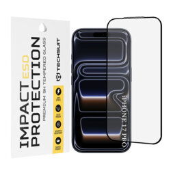 Folie sticla iPhone 17 Pro Techsuit ESD Glass, negru