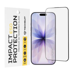 Folie sticla iPhone 17 Techsuit ESD Glass, negru