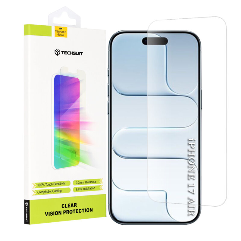 Folie sticla iPhone 17 Air Techsuit Clear Vision Glass, transparenta