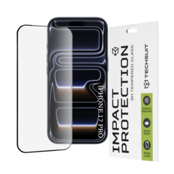 Folie sticla iPhone 17 Pro Techsuit 111D Full Glue Full Cover, negru