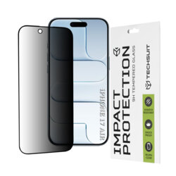 Folie sticla iPhone 17 Air Techsuit 111D Privacy Full Glue, negru